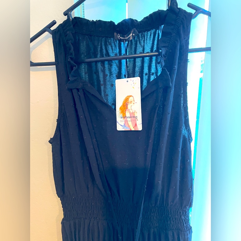 Pretty Garden Women`s summer Dress, Size S, Blacl